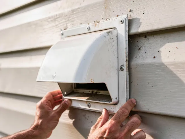 Canyon Lake Dryer Vent Cleaning technician delivering thorough residential dryer vent cleaning service in Canyon Lake